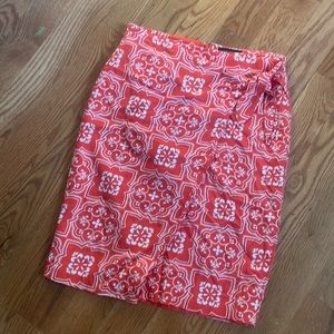 Ann Taylor tropical meets baroque wrap style skirt